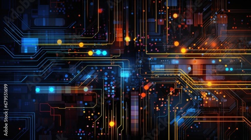 Innovation, technology background of microelectronics closeup. Big data concept, tech wallpaper