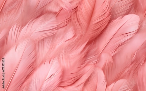 Charming Pink Feathers Background