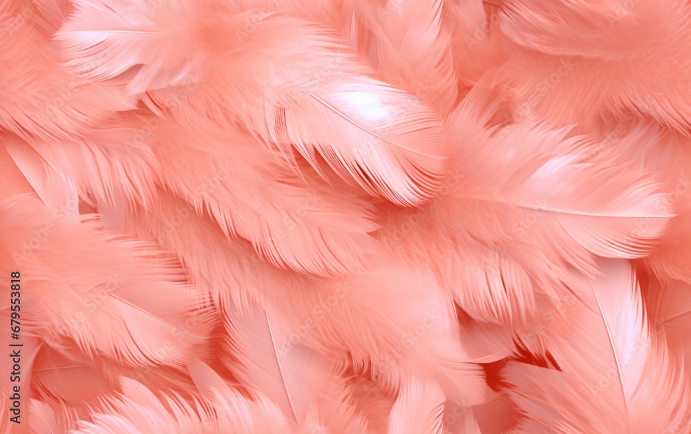 Charming Pink Feathers Background