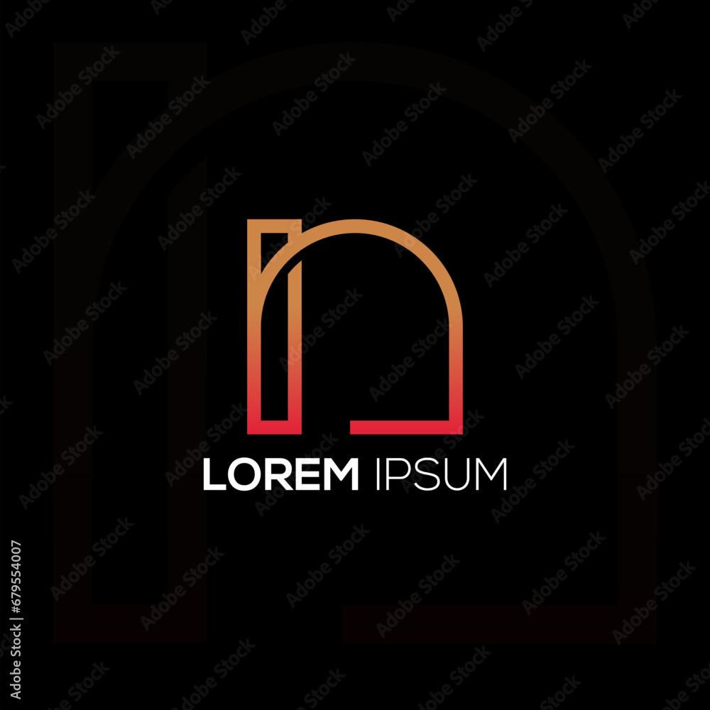 Minimalist N Logo Design Vector Minimalist N Logo Design Vector