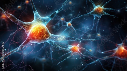 An intricate depiction of neurons and synapse-like structures, illustrating the complexity of brain chemistry and neural connections.
