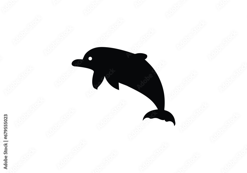 Amazon River Dolphin Pink Dolphin minimal style  icon design illustration