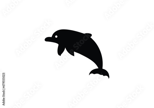 Amazon River Dolphin Pink Dolphin minimal style  icon design illustration