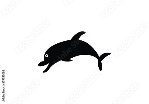 Amazon River Dolphin Pink Dolphin minimal style  icon design illustration