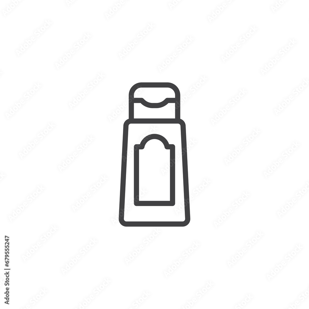 Shampoo bottle line icon