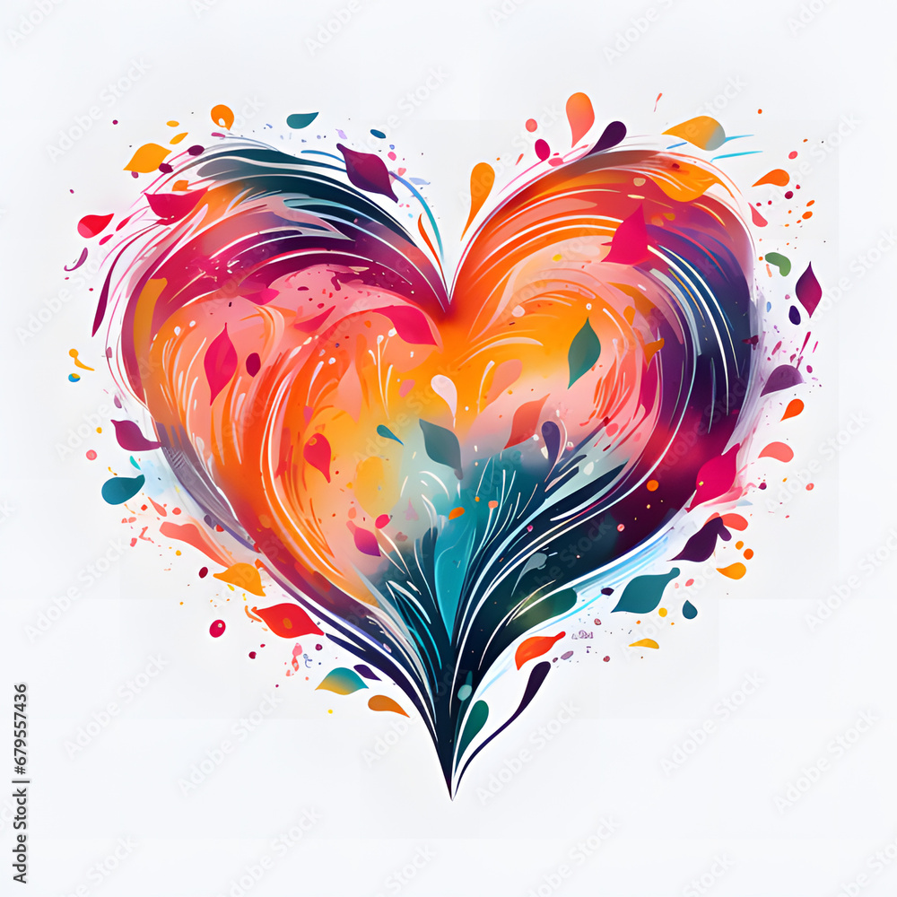 abstract heart ai generative abstract heart ai generative