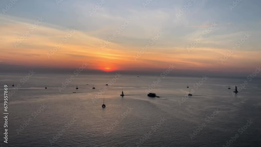 sunset in the middle of the sea sunset in the middle of the sea