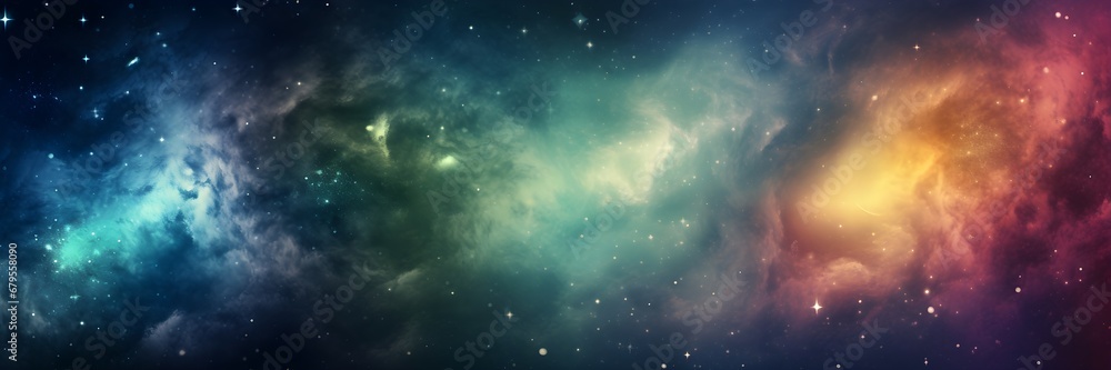 Obraz premium Magischer Galaxie Nebel / Weltall Poster / Galaxie Wallpaper / Ai-Ki generiert