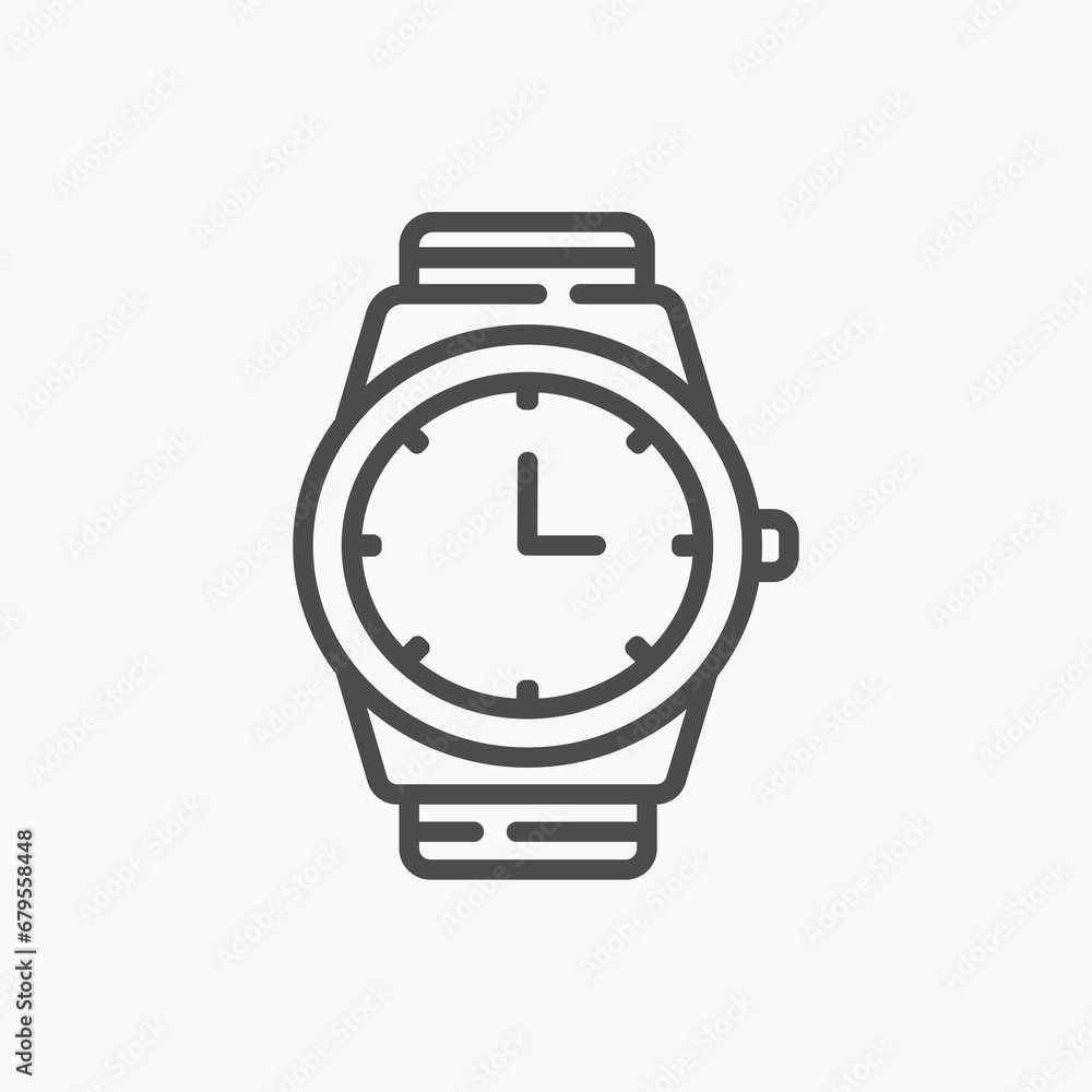 wrist watch icon vector isolated . wristwatch hand clock symbol sign wrist watch icon vector isolated . wristwatch hand clock symbol sign