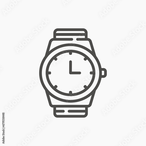 wrist watch icon vector isolated . wristwatch hand clock symbol sign