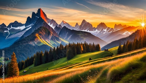 zachód słońca w górach © Radosaw