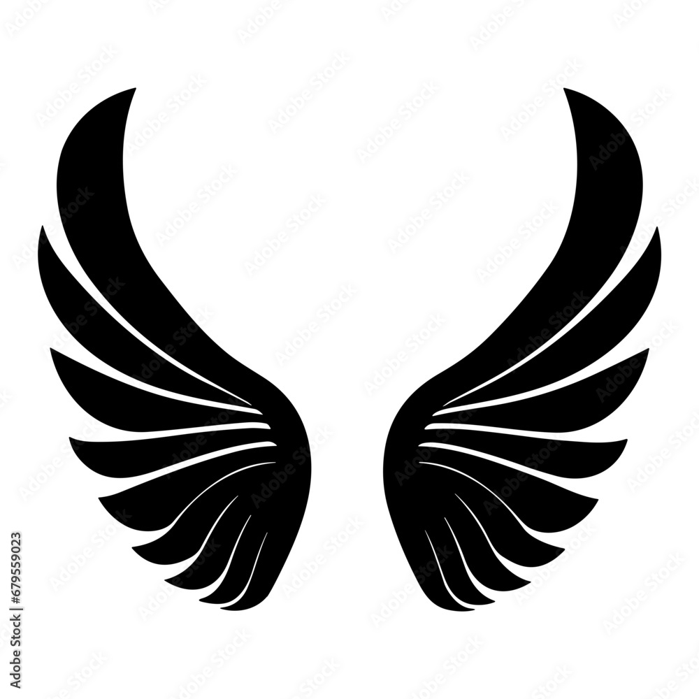 Obraz premium wing isolated vector