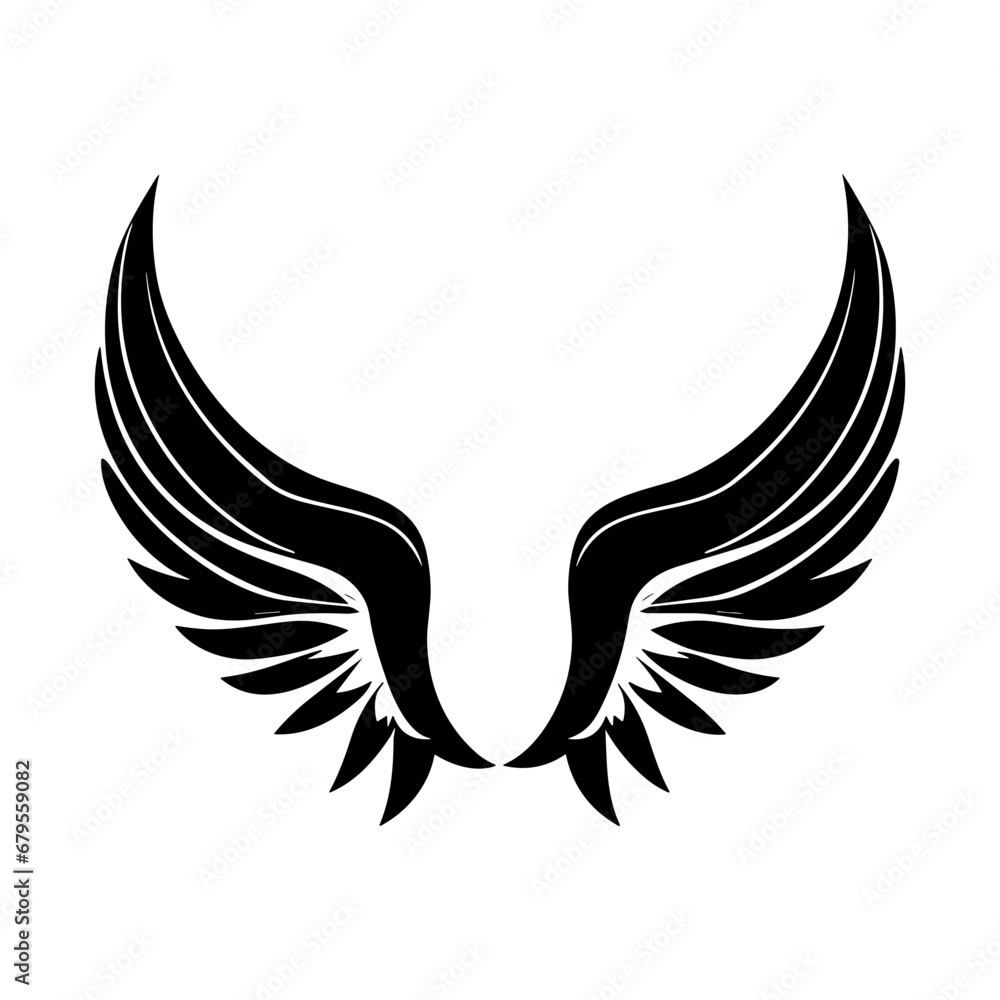 Obraz premium wing isolated vector