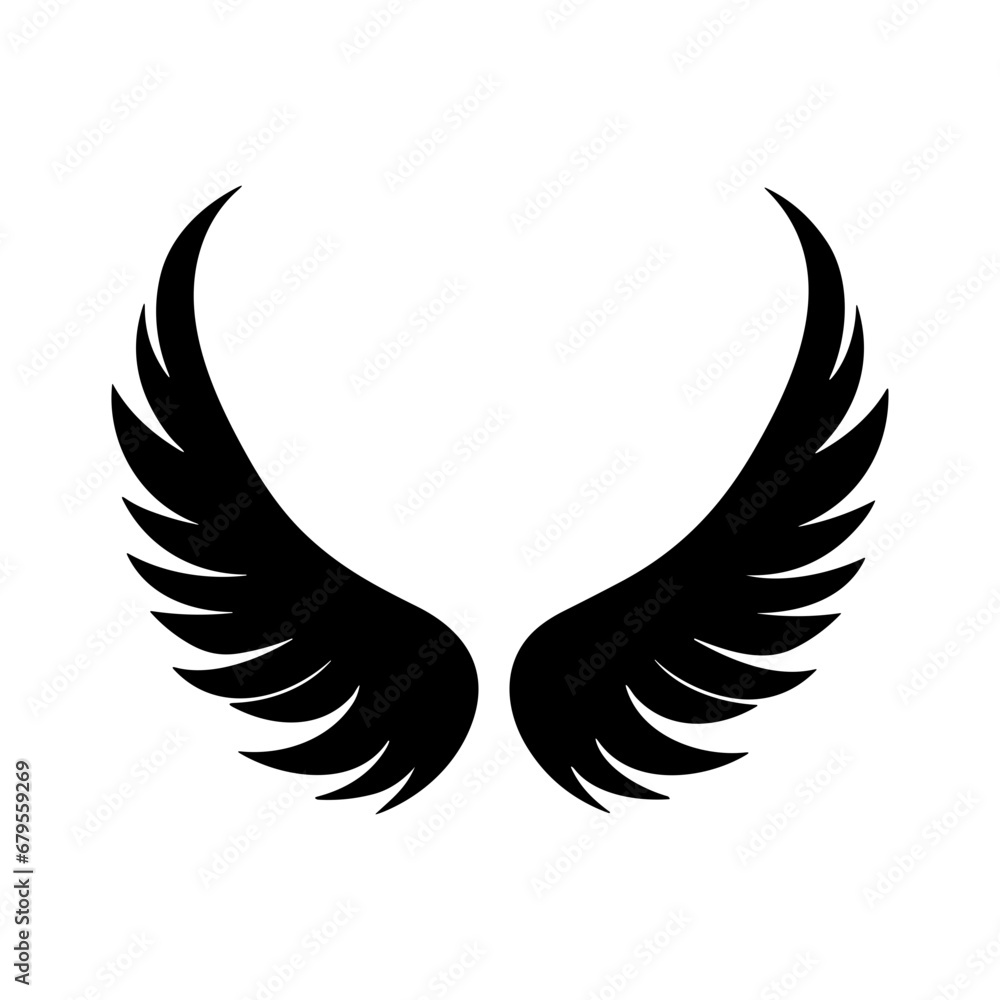 Obraz premium wing isolated vector