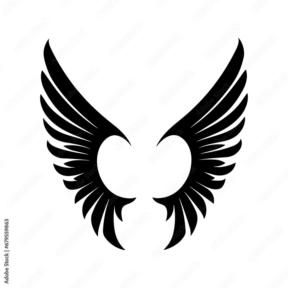 Obraz premium wing isolated vector