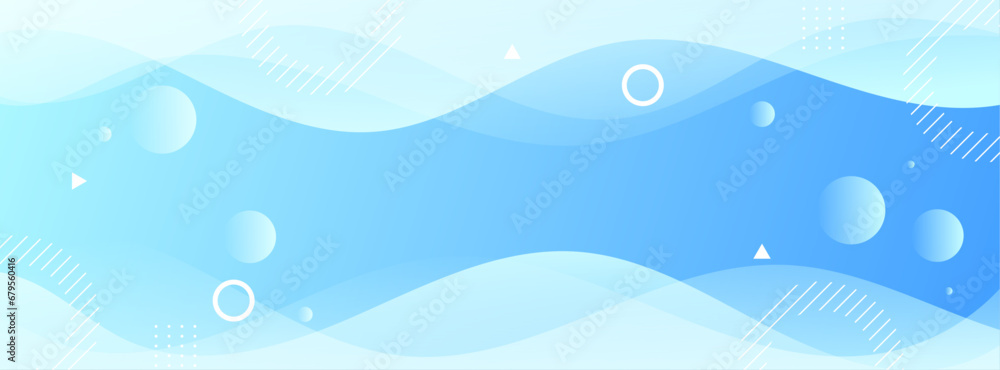 Modern banner background. wave effect style. bright blue and white gradation. memphis. circle. abstract Modern banner background. wave effect style. bright blue and white gradation. memphis. circle. abstract