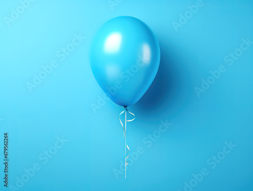 Blue monday balloon on a blue background. Generative Ai