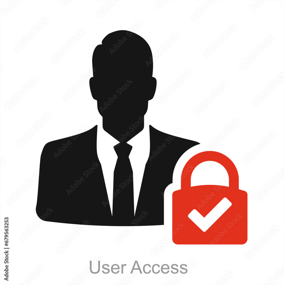 User Access and secure icon concept User Access and secure icon concept