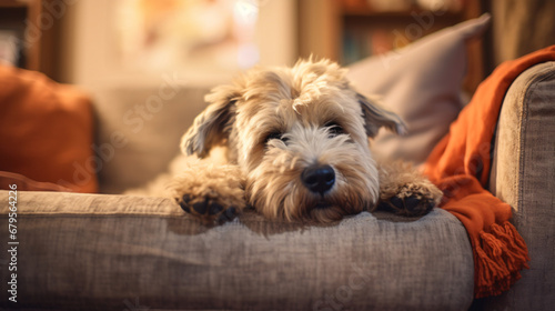 Adorable fluffy wheaten terrier dog