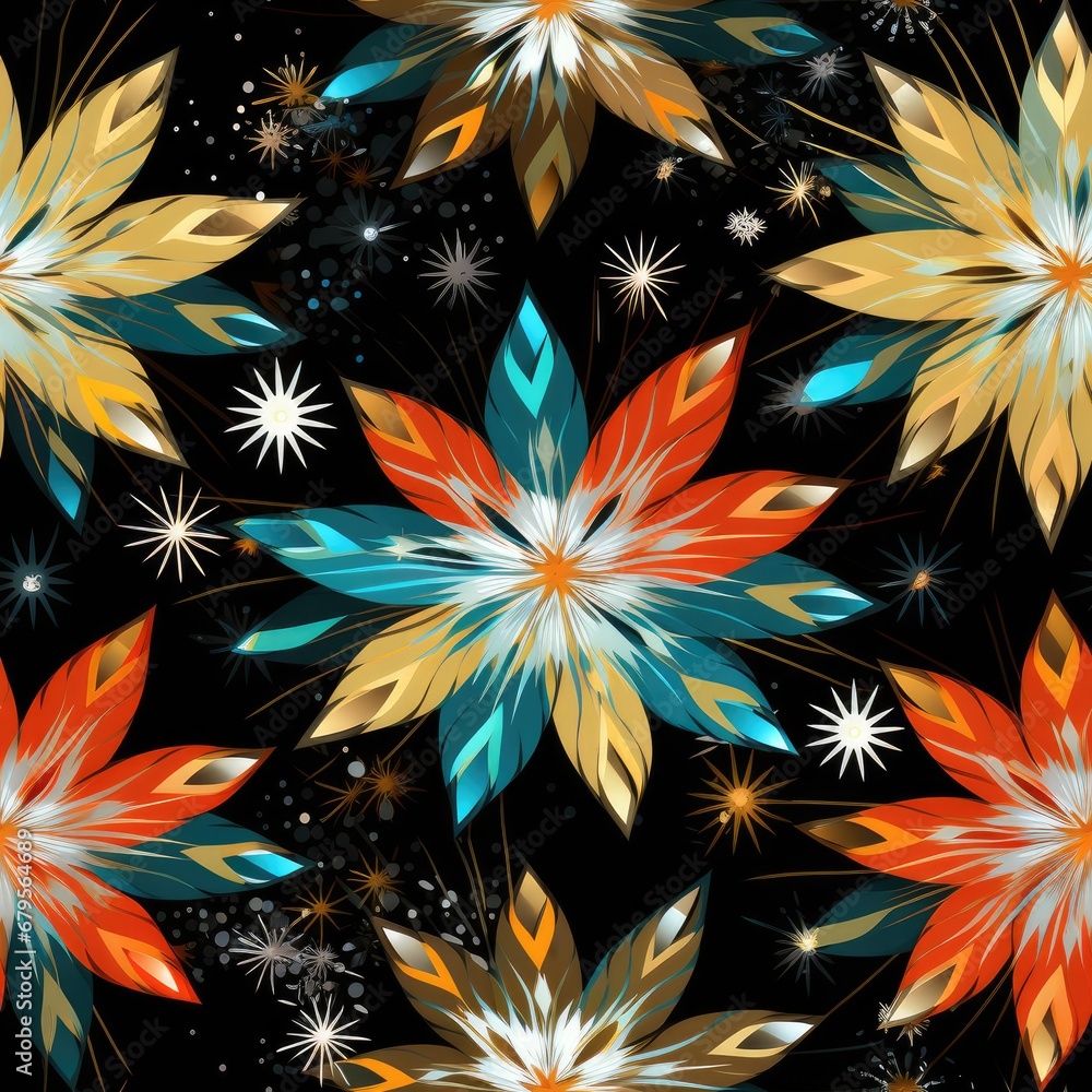 Naklejka premium new year pattern wallpaper background