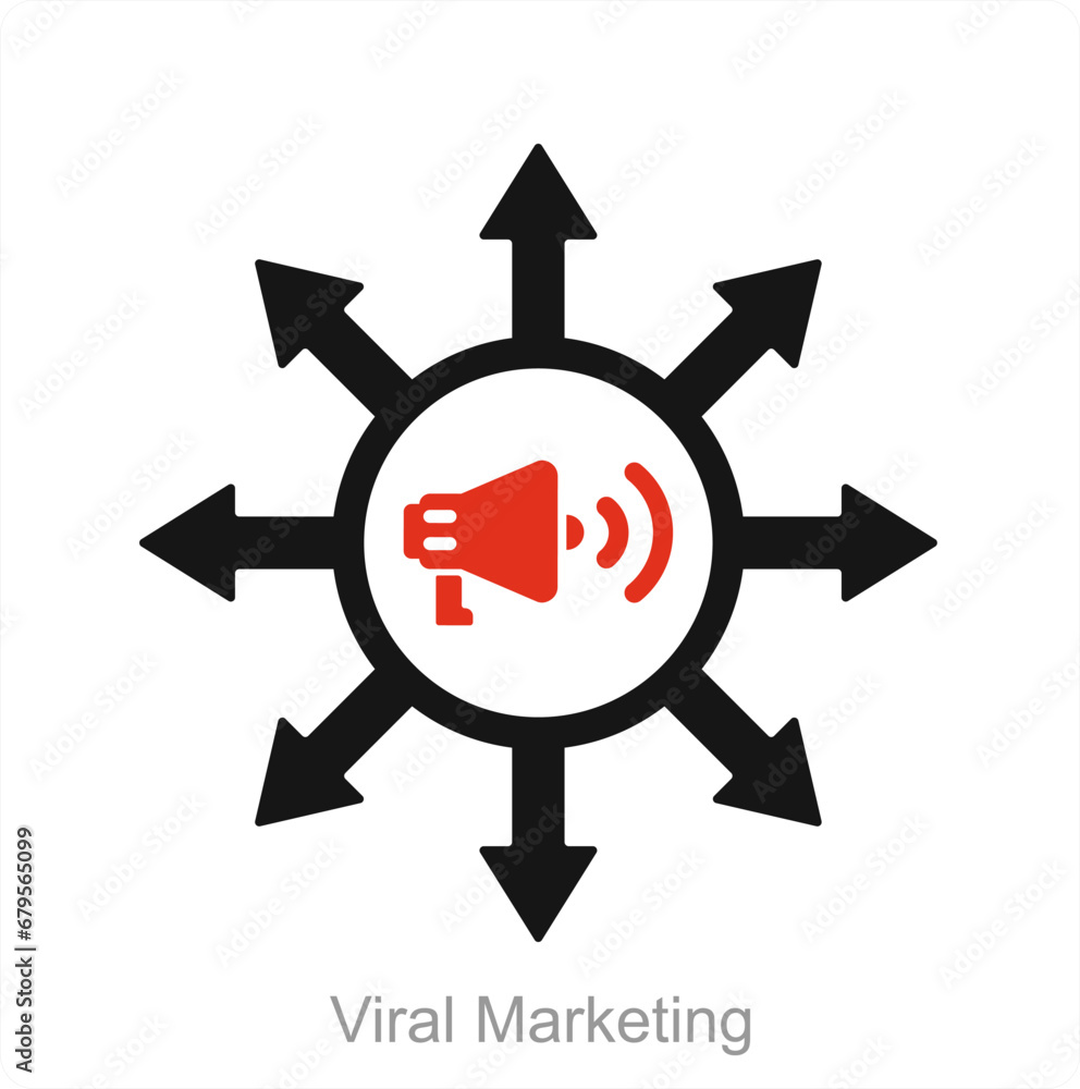Viral Marketing and advertisement icon concept Viral Marketing and advertisement icon concept