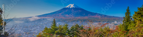 Japan Destinations. Picturesque Fuji Mountain in Japan.