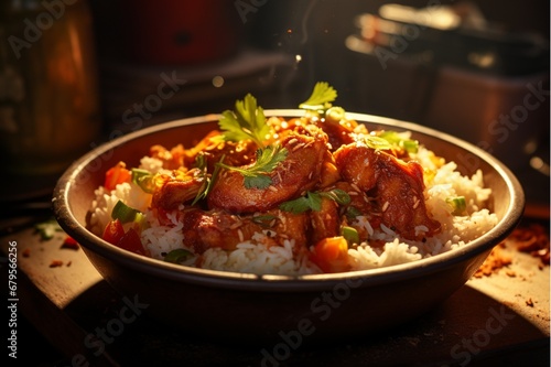 Spicy chicken and rice