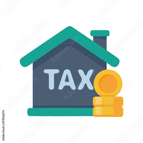 House interest icon. Discount for tax deduction