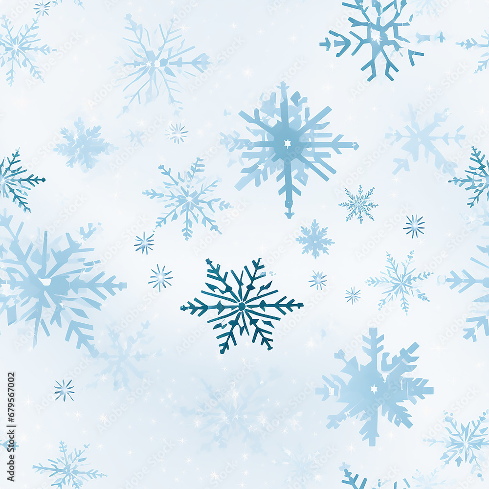 Seamless winter pattern with snowflakes. Vector illustration.