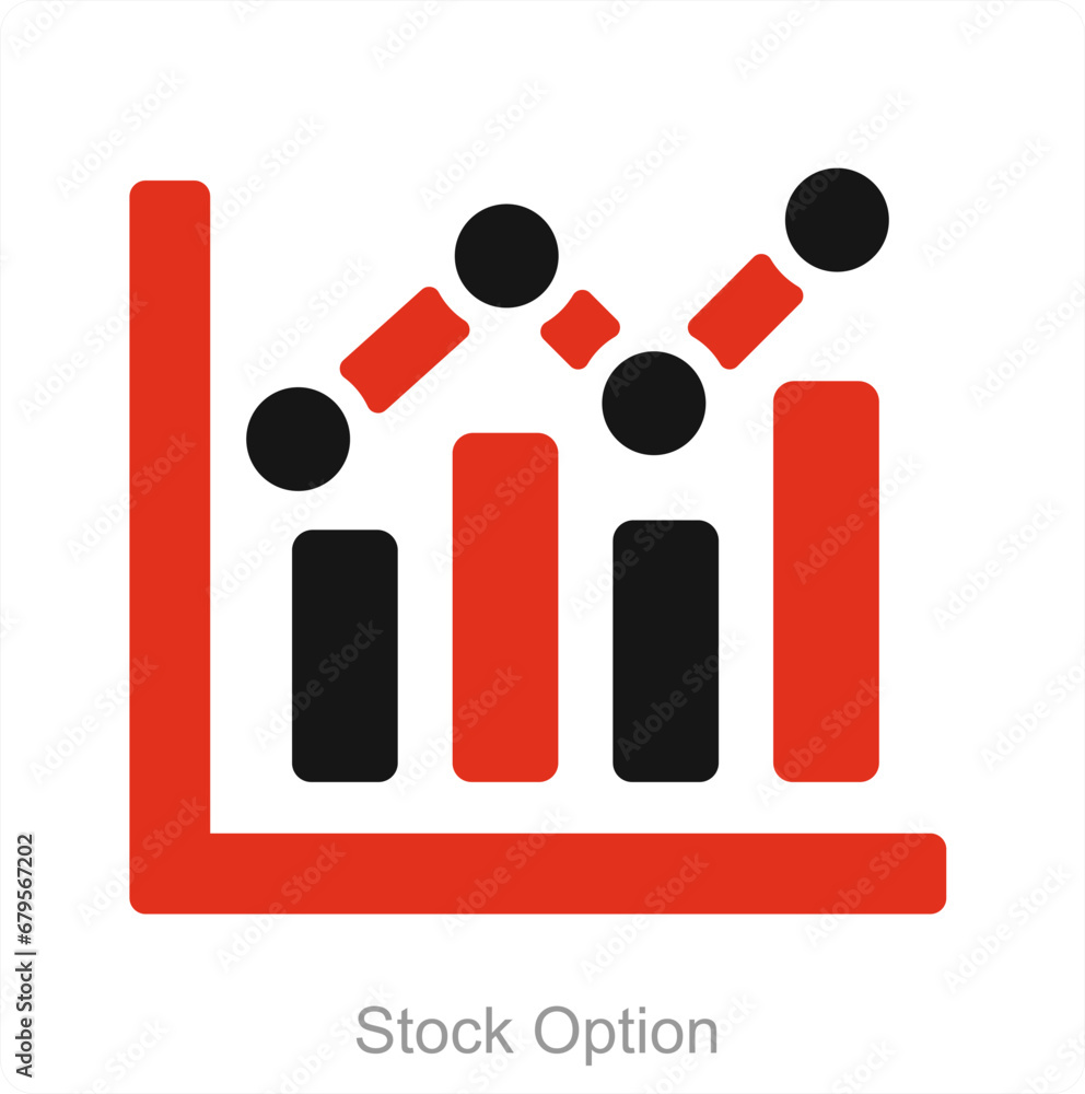 Stock Option and finance icon concept Stock Option and finance icon concept