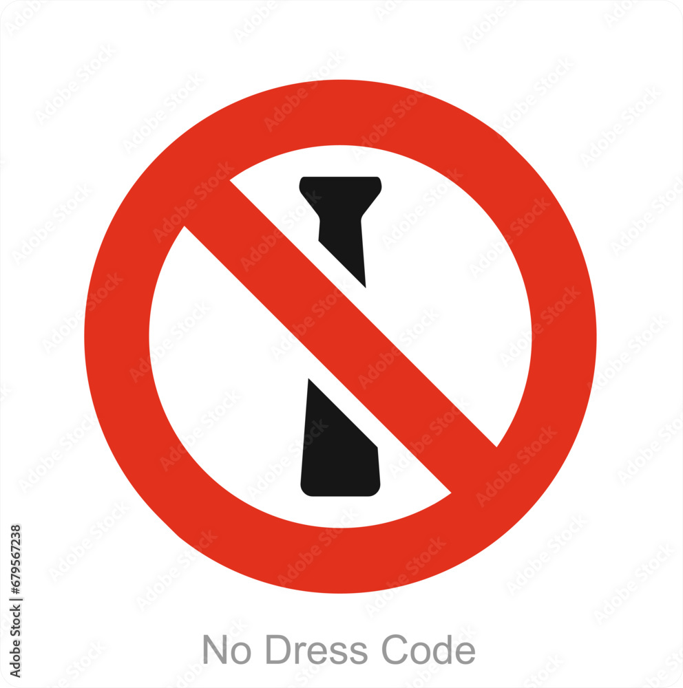 No Dress Code icon concept No Dress Code icon concept