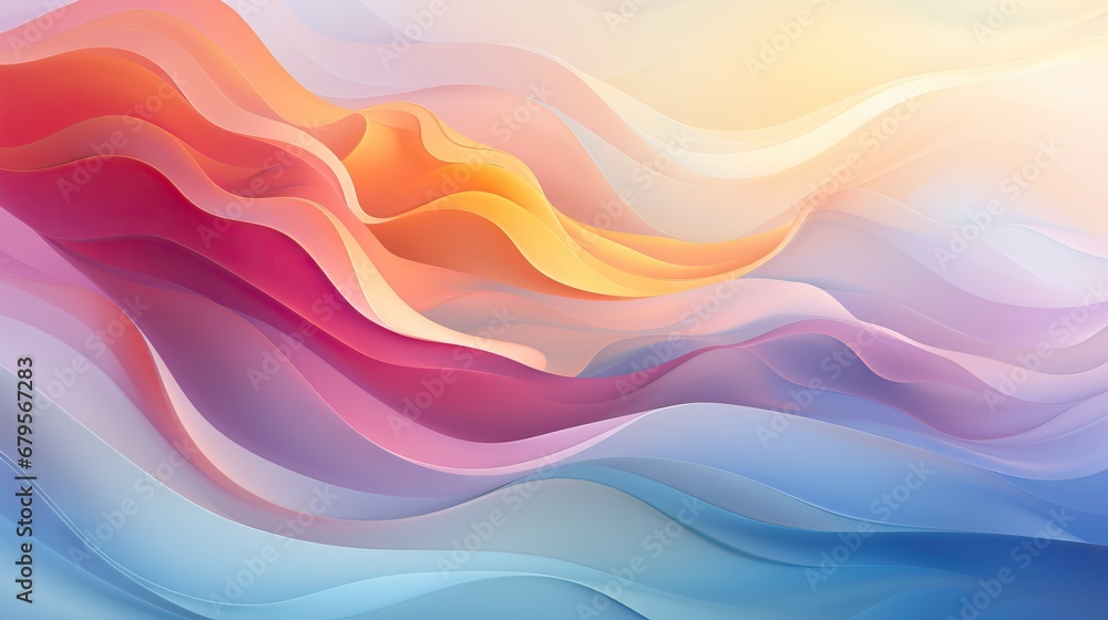 Smooth layers of flowing colors in a soft gradient Smooth layers of flowing colors in a soft gradient