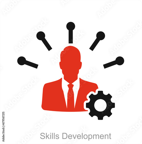 Skills Development and abilities icon concept