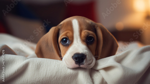 An adorable Beagle puppy