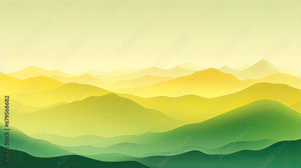 Obraz premium Nature illustration sunset landscape atmosphere. Environment theme.