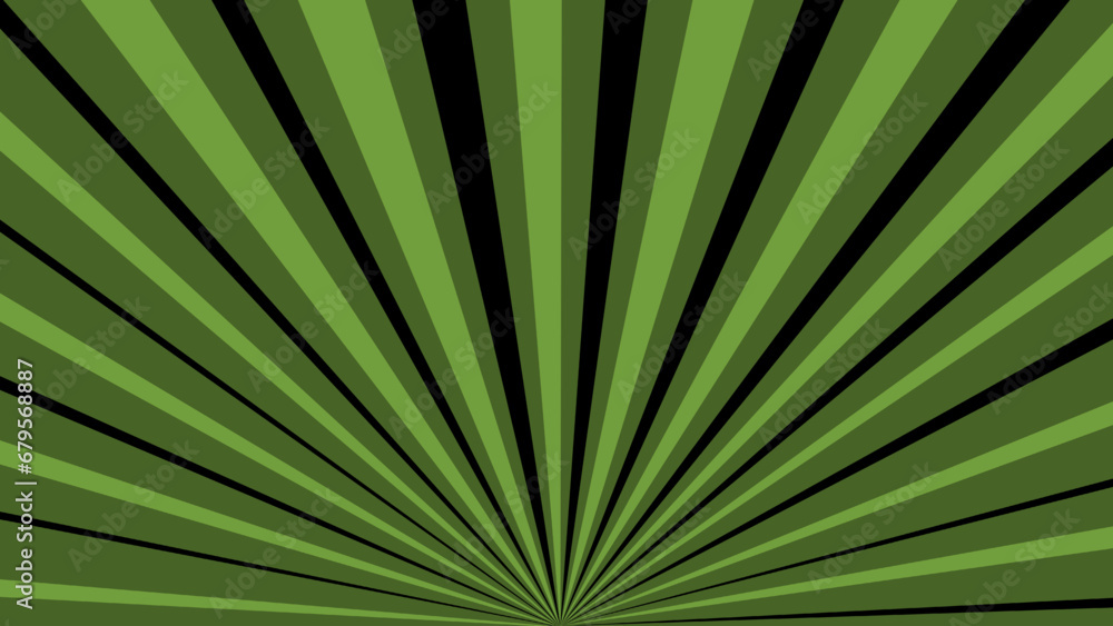 Obraz premium Green and black sunburst background