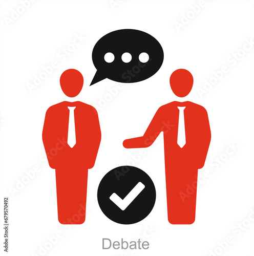 Debate and discuss icon concept