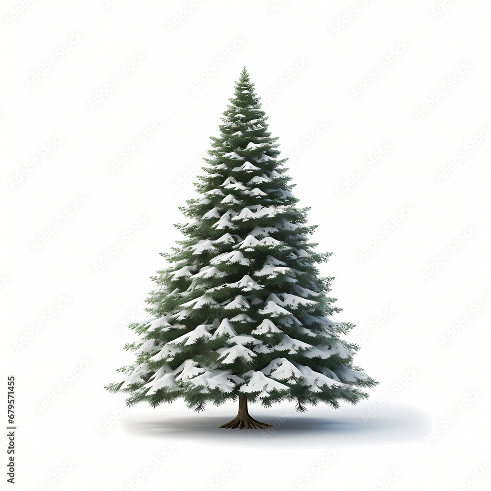 Christmas tree illustration on transparent background, Christmas decoration, holiday decoration material, vector illustration