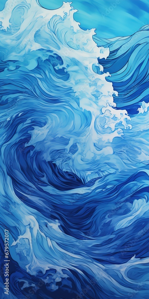 Abstract blue wave background, phone wallpaper Abstract blue wave background, phone wallpaper