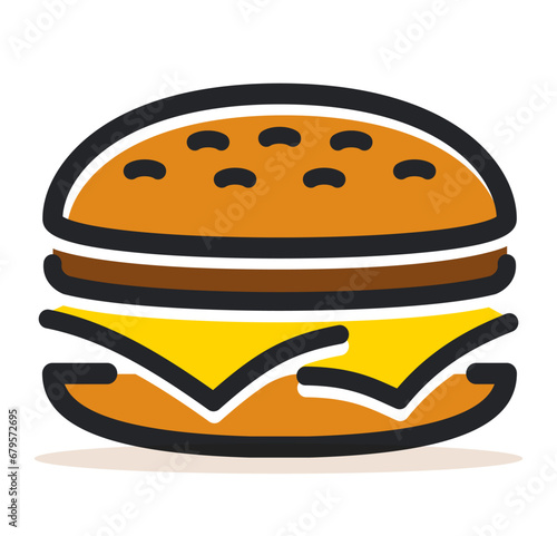 burger or hamburger flat icon