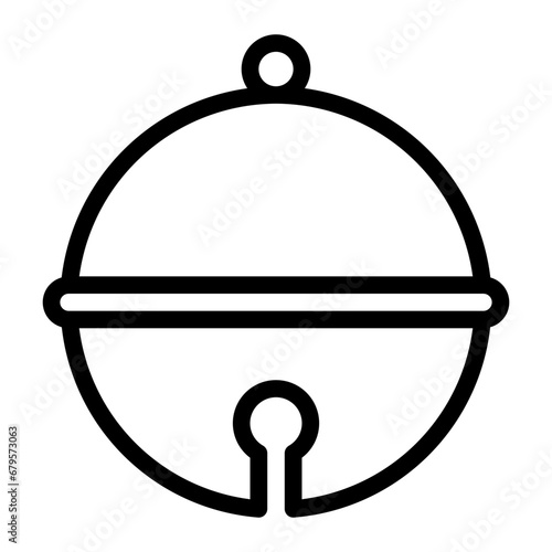 jingle bell line icon