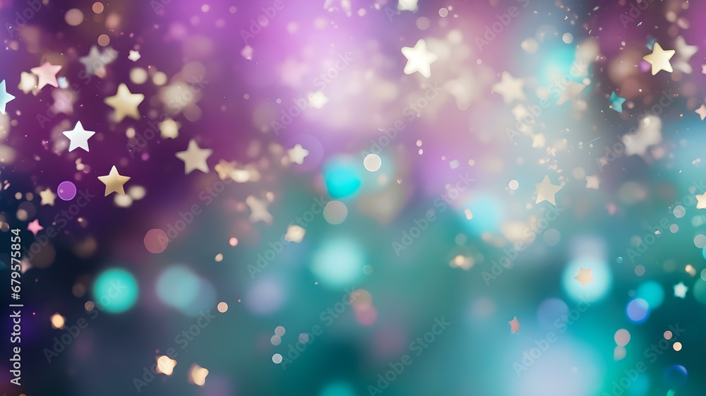 Obraz premium Funkelnde Sterne: Bunter Hintergrund für festliche Artikel
