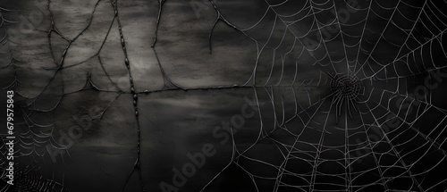 Mysteriöse Dunkelheit: Hintergrund mit Spinnweben für furchterregende Artikel photo