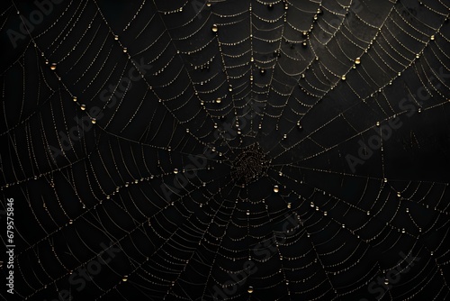 Schaurige Nacht: Schwarzer Hintergrund mit Spinnweben für gruselige Designs
