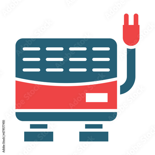 Convector Glyph Two Color Icon Design