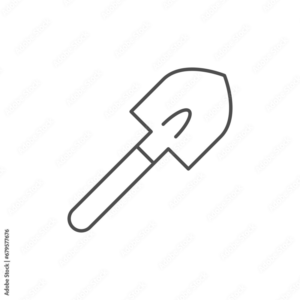 Spade or shovel line icon Spade or shovel line icon