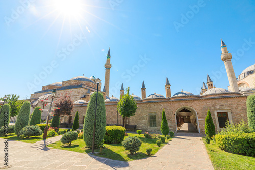 Mevlana Museum is place of profound spiritual and cultural significance. Former lodge dervish seminary of Mevlevi Order, a Sufi religious order founded by Rumi's followers. photo