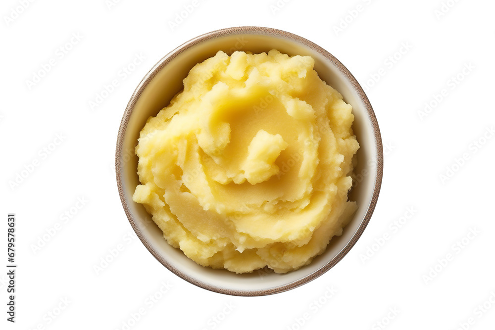 mashed potatoes in a bowl isolated on white or transparent background mashed potatoes in a bowl isolated on white or transparent background