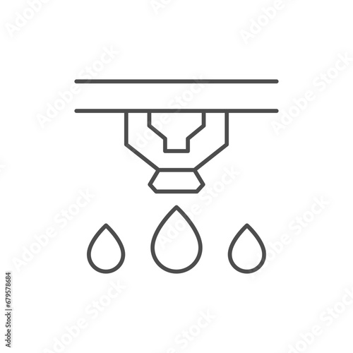 Fire extinguishing system line icon