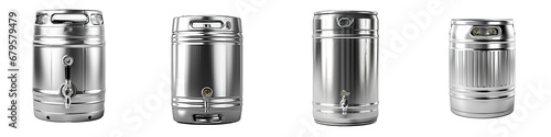 Metal beer keg  Hyperrealistic Highly Detailed Isolated On Transparent Background Png File photo